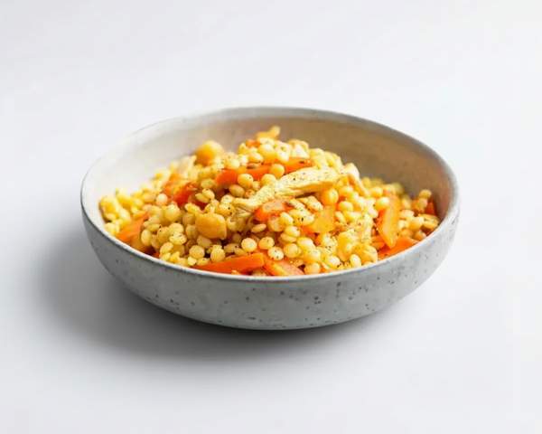 Плов с пастой птитим и курицей