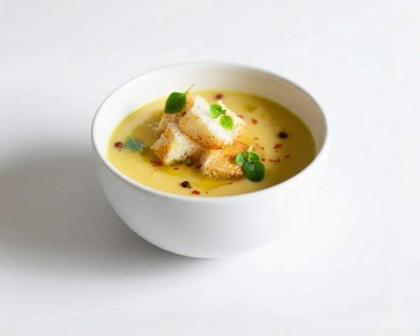 Сырный крем-суп с гренками