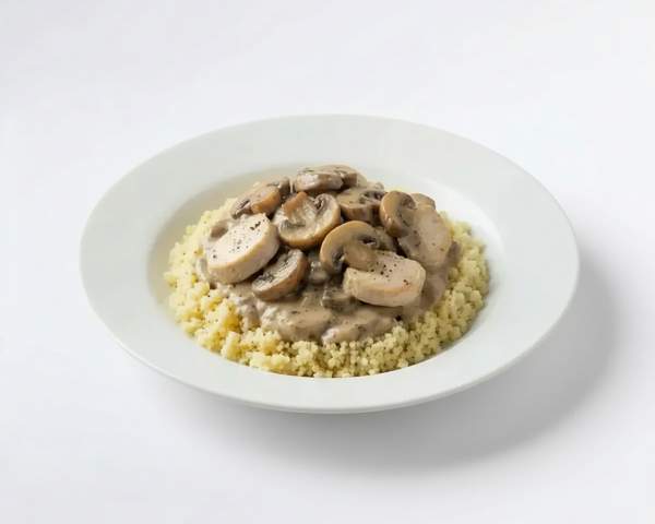 Курица в сырном соусе с кус-кусом